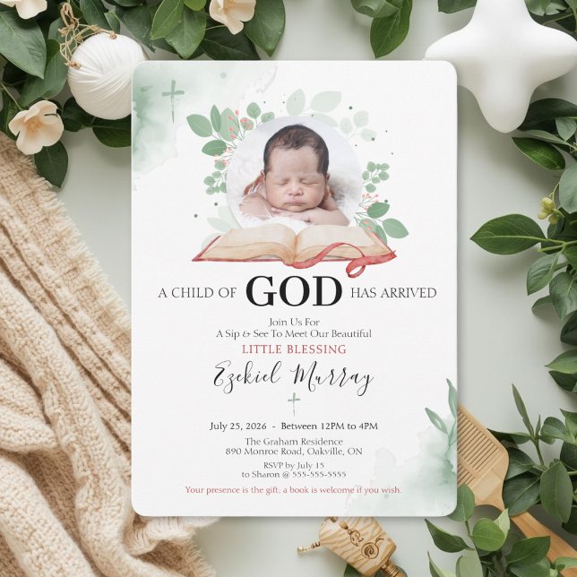 Invitación A Child Of God Sip And See Invitation (Subido por el creador)