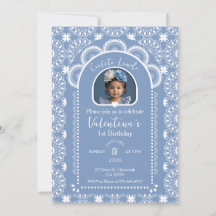 Invitación a Cielito Lindo Primer Cumpleaños con F