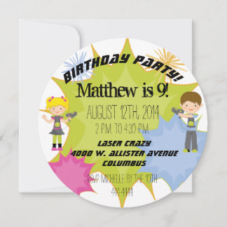 Invitación a círculo personalizado de fiesta de cu