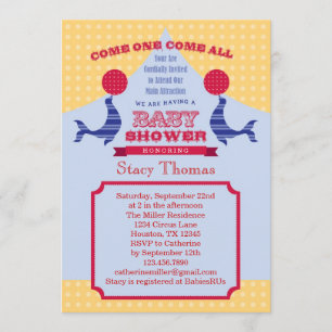 Invitación a Circus Baby Shower