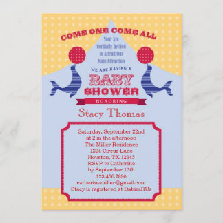 Invitación a Circus Baby Shower