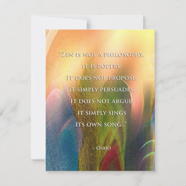Invitación a cita de Osho Zen (Anverso)