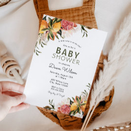 Invitación a Citrus y Greenery Baby Brunch