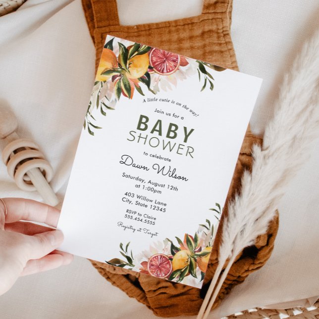 Invitación a Citrus y Greenery Baby Brunch (Subido por el creador)