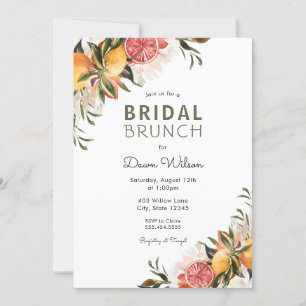 Invitación a Citrus y Greenery Bridal Brunch