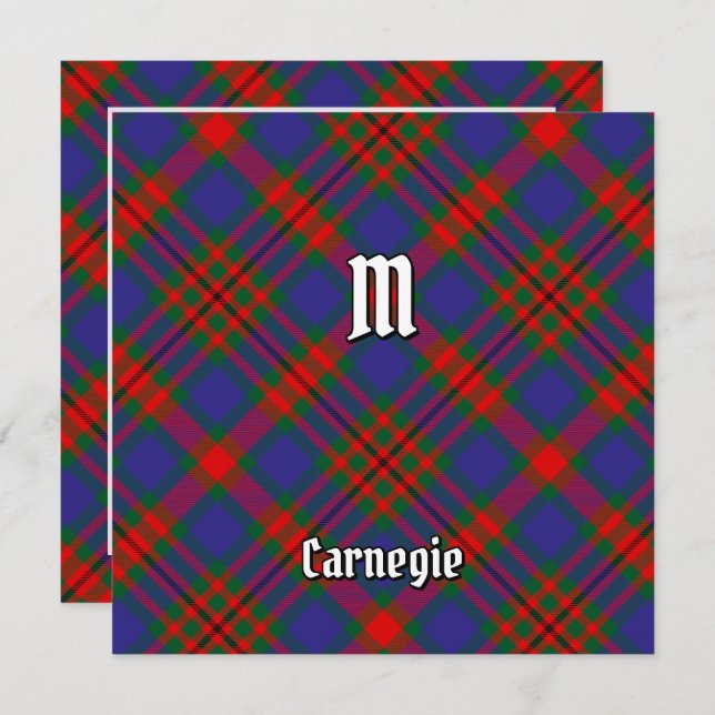 Invitación a Clan Carnegie Tartan (Anverso / Reverso)