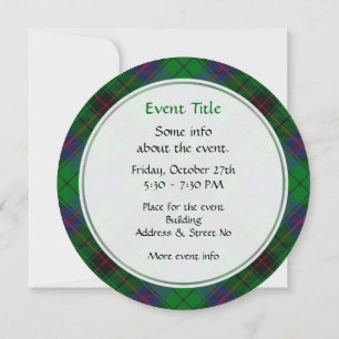 Invitación a Clan Davidson Tartan