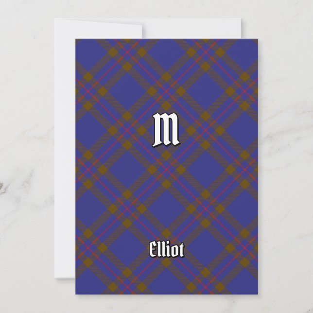 Invitación a Clan Elliot Modern Tartan (Anverso)