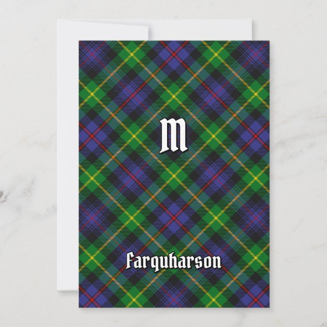 Invitación a Clan Farquharson Tartan (Anverso)