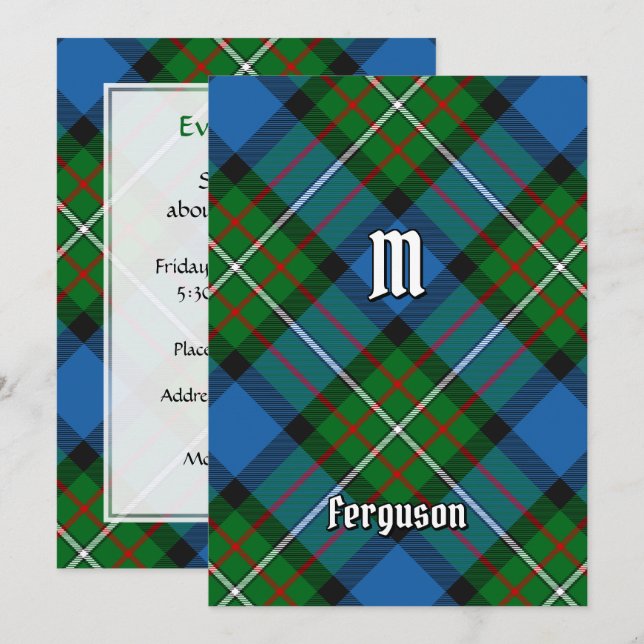 Invitación a Clan Ferguson Tartan (Anverso / Reverso)