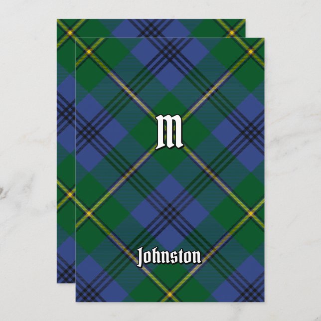 Invitación a Clan Johnston Tartan (Anverso / Reverso)