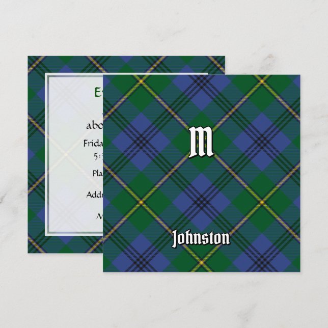 Invitación a Clan Johnston Tartan (Anverso / Reverso)