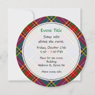 Invitación a Clan MacBeth Tartan