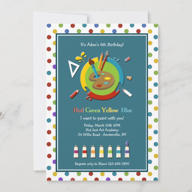 Invitación a clase de arte (Anverso)