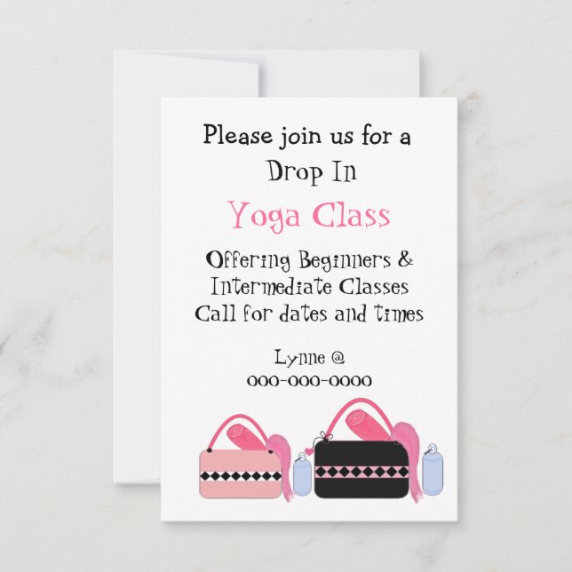 Invitación a clase de yoga (Anverso)