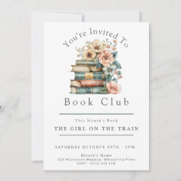 Invitación a Club de Libros Florales