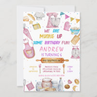 Invitación a cocinar de Chica de fiesta de cumplea