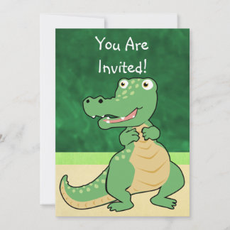 Invitación a cocodrilo personalizado