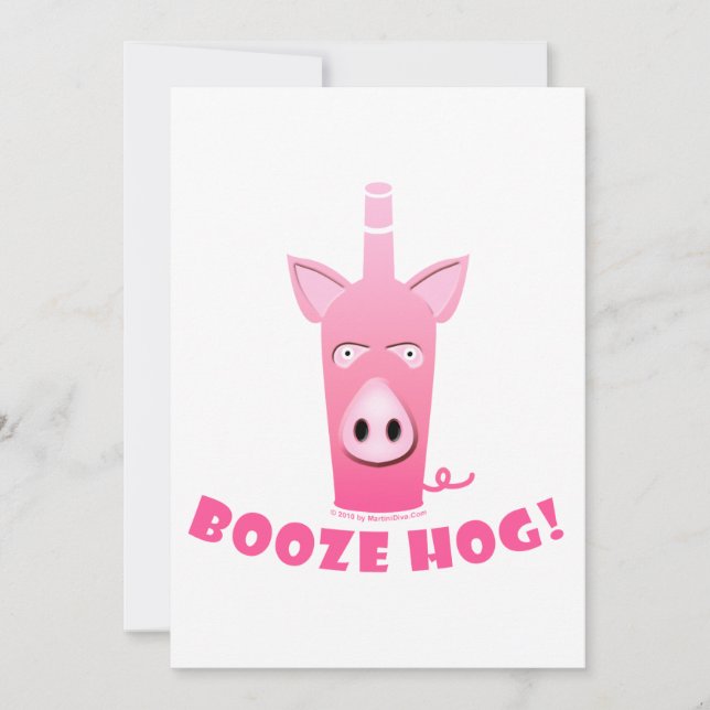 INVITACIÓN A COCTEL DE CERDO DE BEBIDA (Anverso)
