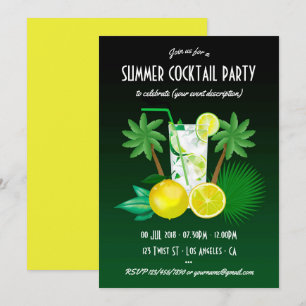 Invitación a cócteles de verano para cualquier oca