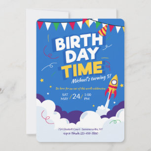 Invitación a cohete por cumpleaños