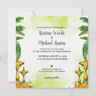 Invitación a color de la tarjeta boda