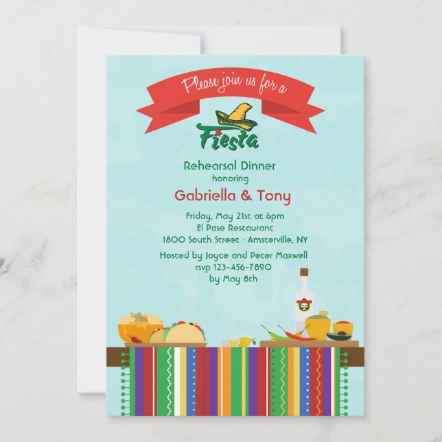 Invitación a Comida Mexicana (Anverso)
