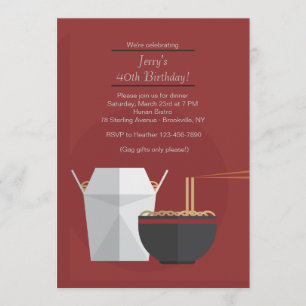 Invitación a comida oriental