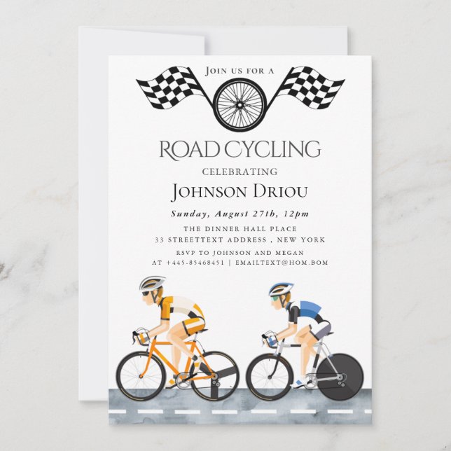 Invitación a Competición de Ciclismo Profesional (Anverso)
