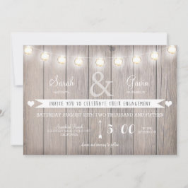 Invitación a comprometer las luces rusticas