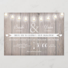 Invitación a comprometer las luces rusticas