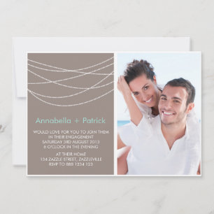 Invitación a compromiso de fotografía de White Gar