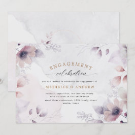 invitación a compromiso floral de cascada