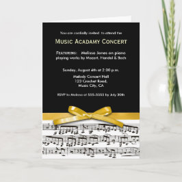 Invitación a conciertos de música blanca y amarill