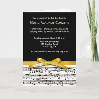 Invitación a conciertos de música blanca y amarill