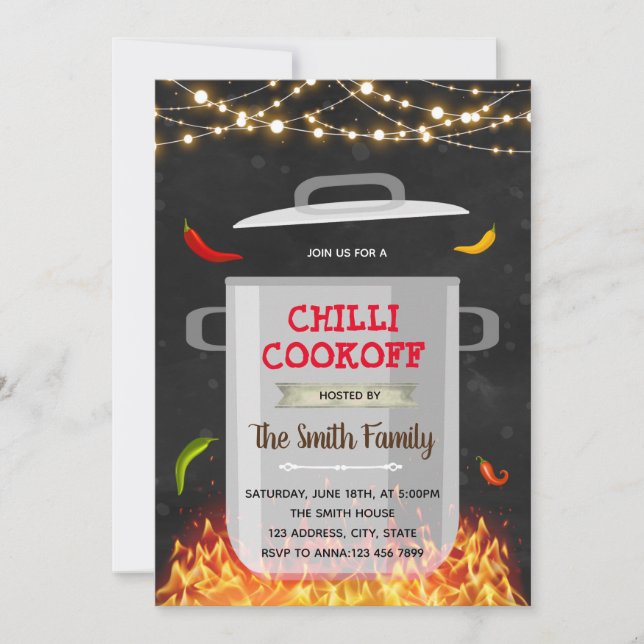 invitación a concurso de chili (Anverso)