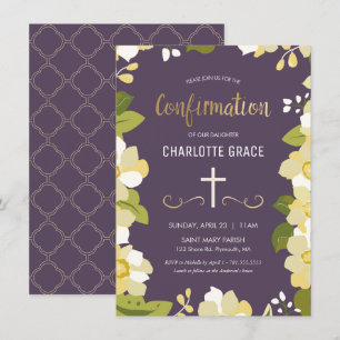 Invitación a confirmación, Chica, Personalizado