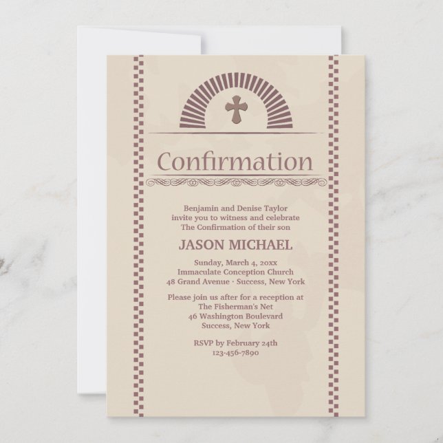 Invitación a confirmación de Devout Spirit (Anverso)