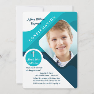 Invitación a confirmación de foto de bendición mod