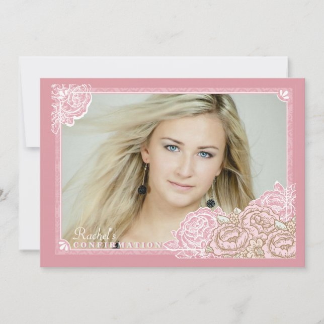 Invitación a confirmación de foto de Rosa de col d (Anverso)