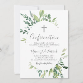 Invitación a confirmación de marco de verde