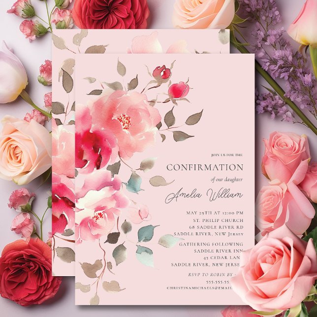 Invitación a confirmación de Rubor Blossoms (Subido por el creador)