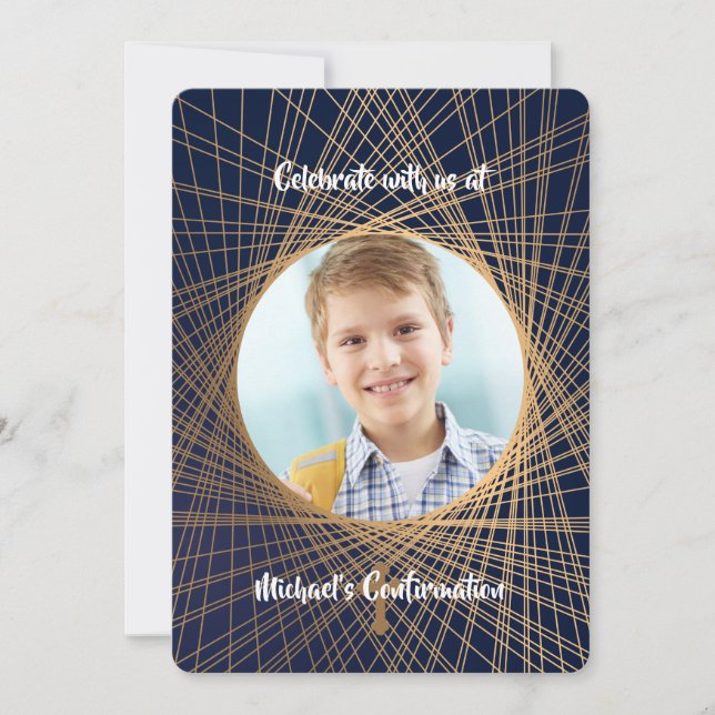 Invitación a confirmación de tiras de foto de fe (Anverso)