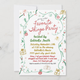 Invitación a cosas favoritas de los navidades