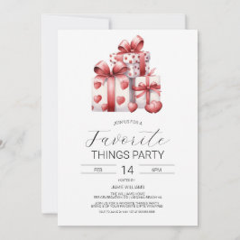 Invitación a cosas favoritas de San Valentín, gale