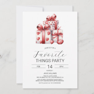Invitación a cosas favoritas de San Valentín, gale
