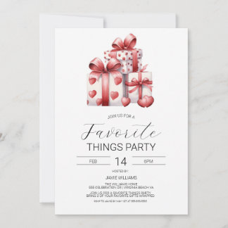 Invitación a cosas favoritas de San Valentín, gale