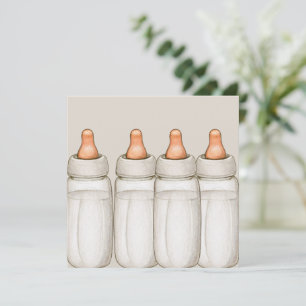 Invitación a Craft Baby Shower - Botellas para beb