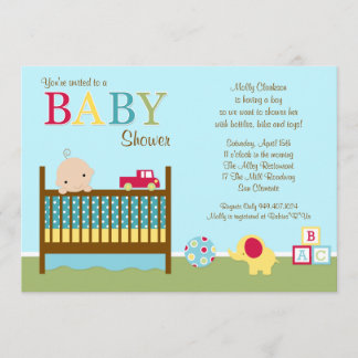 Invitación a Crib Baby Shower