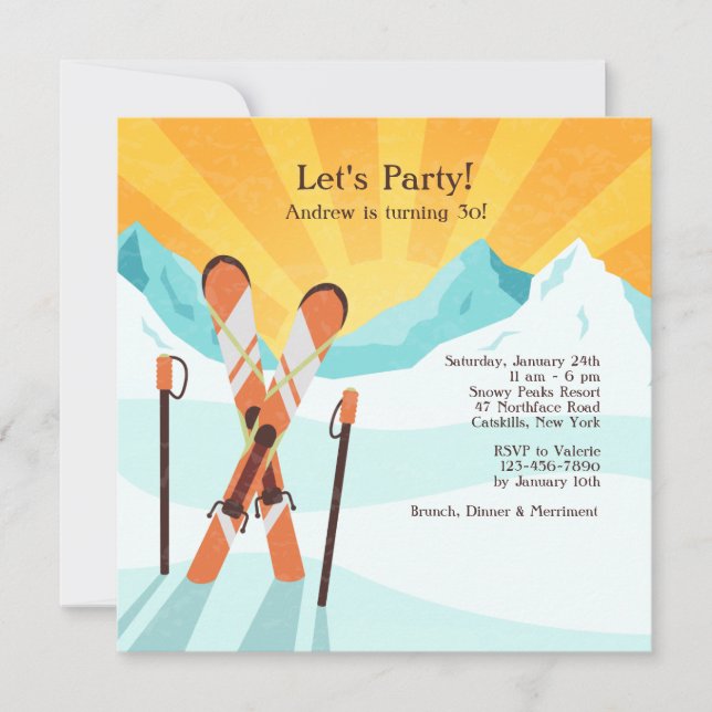 Invitación a cruzar el esquí (Anverso)